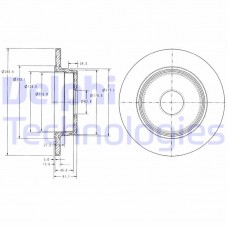 BG2510C DELPHI Гальмівний диск