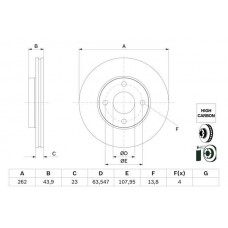 0 986 479 F70 BOSCH Гальмівний диск