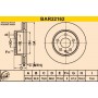 BAR22162 BARUM Гальмівний диск