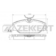 BS-1159 ZEKKERT Комплект гальмівних колодок дисковий гальм