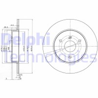BG3526 DELPHI Гальмівний диск