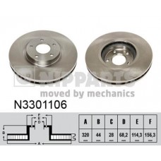 N3301106 NIPPARTS Гальмівний диск