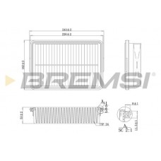 FA1092 BREMSI Повітряний фільтр