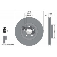 BDS2097 BENDIX Braking Гальмівний диск