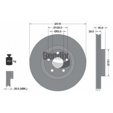 BDS2097 BENDIX Braking Гальмівний диск