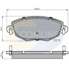 CBP01110 COMLINE КомплеК т гальмівних колодок, дискове гальмо