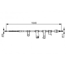 1 987 482 350 BOSCH Тросик, cтояночный тормоз