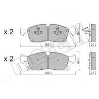 22-0927-4 METELLI Комплект гальмівних колодок дисковий гальм