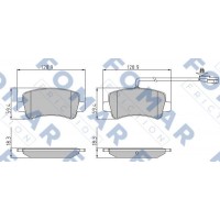 FO 935481 FOMAR Friction Комплект гальмівних колодок дисковий гальм
