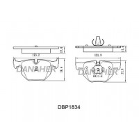 DBP1834 DANAHER Комплект гальмівних колодок дисковий гальм