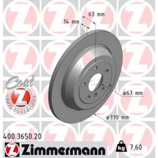 400.3650.20 ZIMMERMANN Гальмівний диск