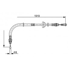 1 987 482 710 BOSCH Тросик, cтояночный тормоз