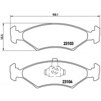 P 24 043 BREMBO Комплект гальмівних колодок дисковий гальм