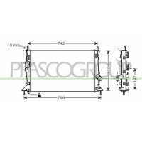 FD424R003 PRASCO Радіатор охолодження двигуна
