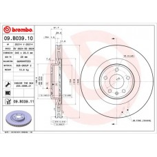 09.B039.11 BREMBO Гальмівний диск