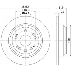 8DD 355 119-041 HELLA Гальмівний диск