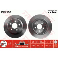 DF4356 TRW Гальмівний диск