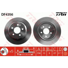 DF4356 TRW Гальмівний диск