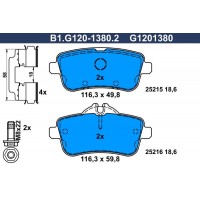 B1.G120-1380.2 GALFER Комплект гальмівних колодок дисковий гальм