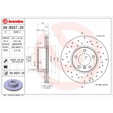 09.B337.2X BREMBO Гальмівний диск