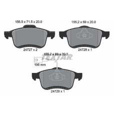 2472701 TEXTAR TEXTAR FIAT Гальмівн колодки передн.Doblo 10-,Opel Combo 12-