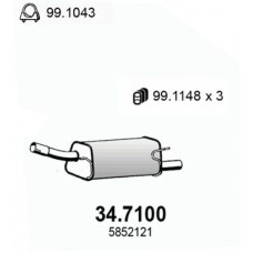 34.7100 ASSO Глушник вихлопних газів кінцевий