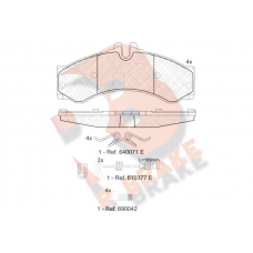 RB1126-203 R BRAKE Комплект гальмівних колодок дисковий гальм