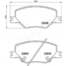 PA-0417AF JAPANPARTS Комплект гальмівних колодок дисковий гальм