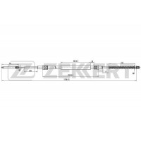 BZ-1150 ZEKKERT Тросик, cтояночный тормоз