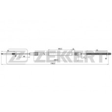 BZ-1150 ZEKKERT Тросик, cтояночный тормоз