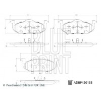ADBP420133 BLUE PRINT Комплект гальмівних колодок дисковий гальм