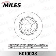 K010038 MILES Гальмівний диск