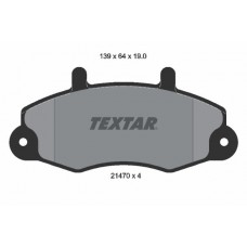 2147001 TEXTAR Комплект гальмівних колодок дисковий гальм