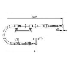 1 987 482 100 BOSCH Тросик, cтояночный тормоз