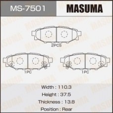 MS-7501 MASUMA Комплект гальмівних колодок
