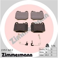 23157.160.2 ZIMMERMANN Комплект гальмівних колодок дисковий гальм