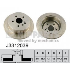 J3312039 NIPPARTS Гальмівний диск