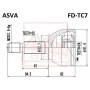 FD-TC7 ASVA Шарнирный комплект, Привідний вал