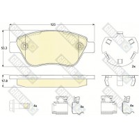 6118794 GIRLING КомплеК т гальмівних колодок, дискове гальмо