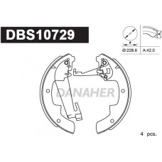 DBS10729 DANAHER Комплект гальмівних колодок