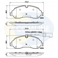 CBP22214 COMLINE Комплект гальмівних колодок дисковий гальм