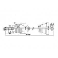 DDS250055 DYNAMATRIX Привідний вал