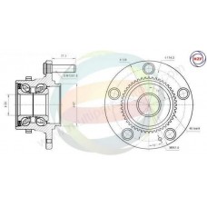 70-080048 MULTIPARTS Комплект підшипника ступиці колеса