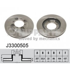 J3300505 NIPPARTS Гальмівний диск