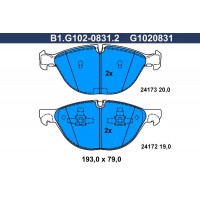 B1.G102-0831.2 GALFER Комплект гальмівних колодок дисковий гальм
