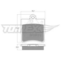 TX 12-29 TOMEX Brakes Комплект гальмівних колодок дисковий гальм