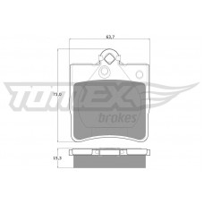 TX 12-29 TOMEX Brakes Комплект гальмівних колодок дисковий гальм