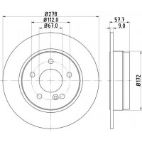 8DD 355 114-181 HELLA Гальмівний диск