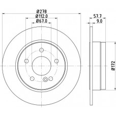 8DD 355 114-181 HELLA Гальмівний диск