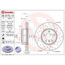 09.9172.1X BREMBO Гальмівний диск